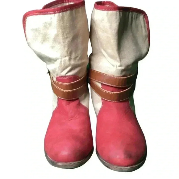 Bucco Women's Red and Brown Boots - Size 8 - Picture 9 of 15